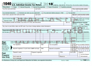 New 2018 Form 1040